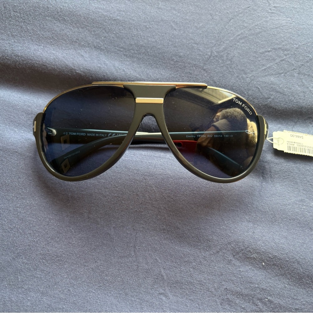 Tom Ford Charcoal Aviator Sunglasses